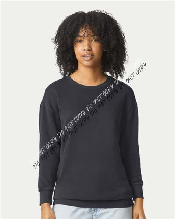 Garment - Dyed Lightweight Fleece Crewneck Sweatshirt - We Print U Press DTF Transfers
