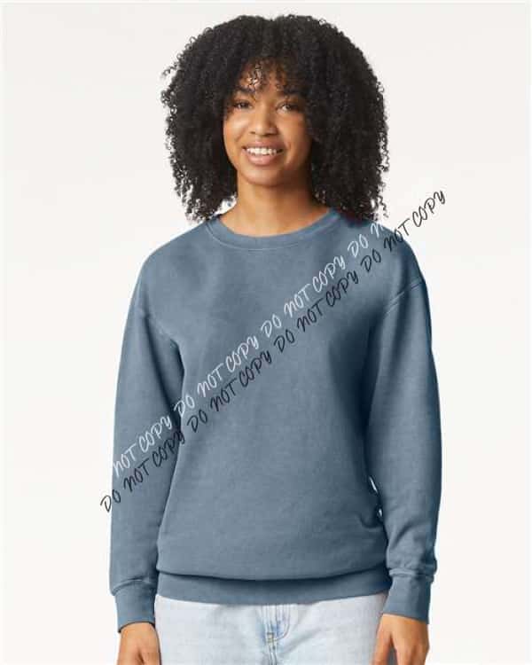 Garment - Dyed Lightweight Fleece Crewneck Sweatshirt - We Print U Press DTF Transfers