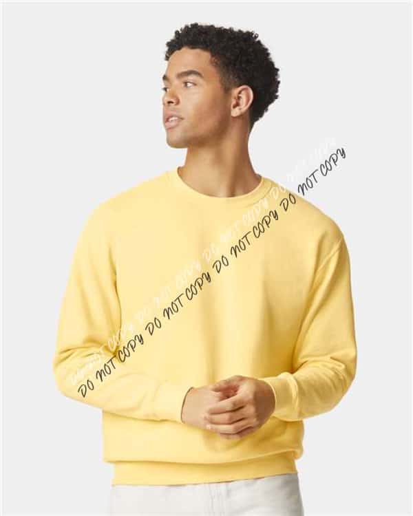 Garment - Dyed Lightweight Fleece Crewneck Sweatshirt - We Print U Press DTF Transfers