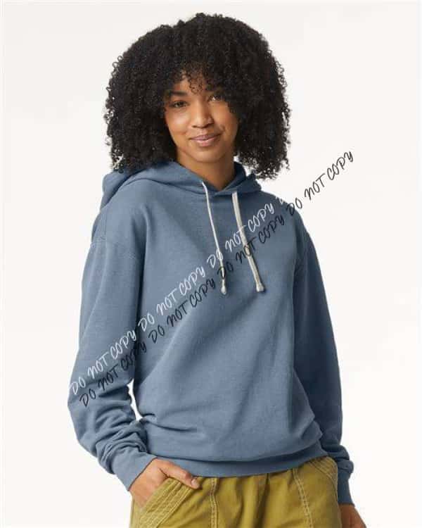 Garment - Dyed Lightweight Fleece Hooded Sweatshirt - We Print U Press DTF Transfers