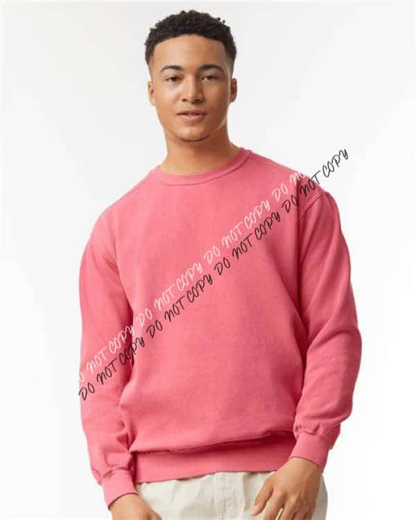 Garment - Dyed Sweatshirt - Blue Jean - We Print U Press DTF Transfers