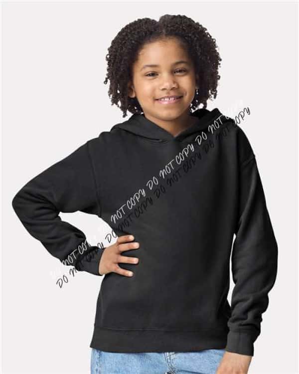 Garment - Dyed Youth Lightweight Fleece Hooded Sweatshirt - We Print U Press DTF Transfers