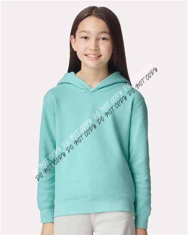 Garment - Dyed Youth Lightweight Fleece Hooded Sweatshirt - We Print U Press DTF Transfers