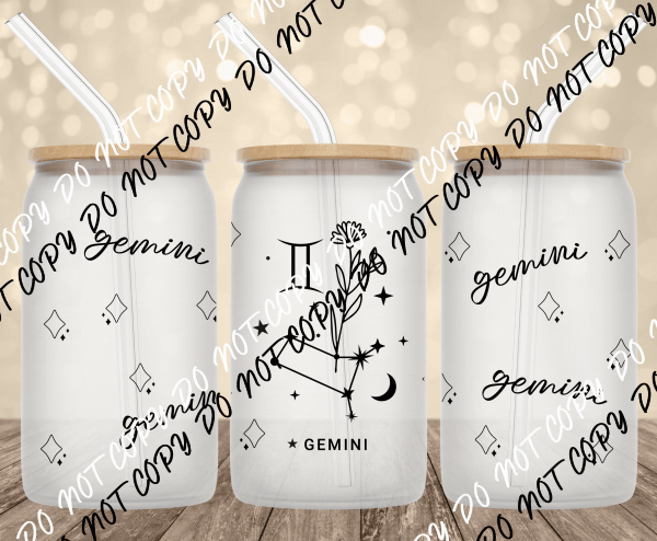 Gemini UV Transfer for 16 oz Glass Can - We Print U Press DTF Transfers