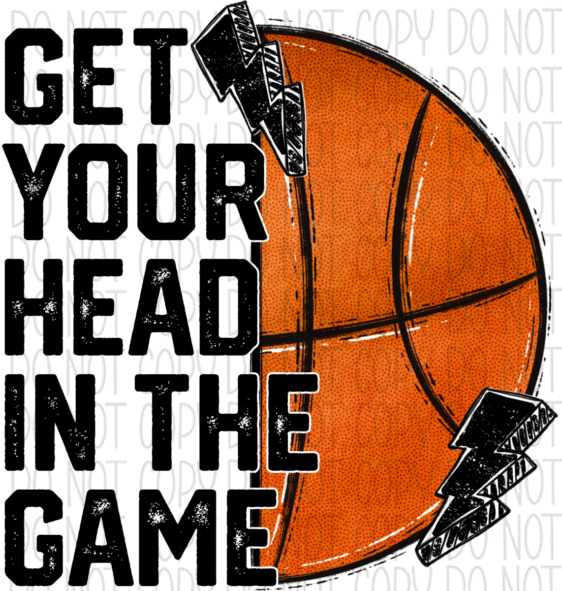 Get Your Head In The Game Dtf Transfer (See Sport Options) Infant 5 / Basketball Rtp Transfers