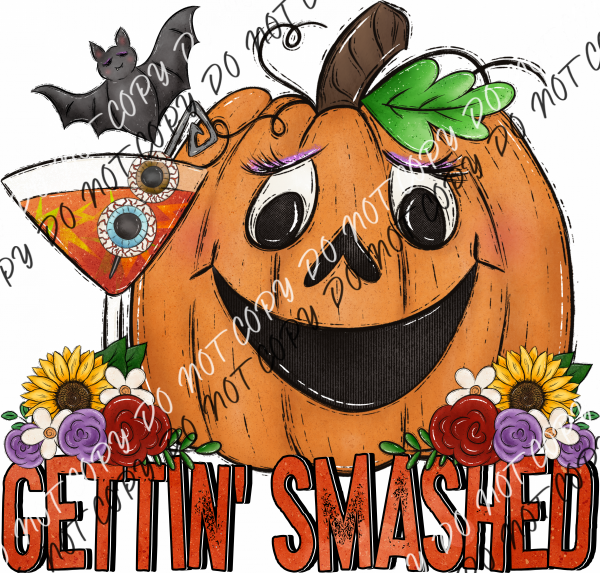 Gettin Smashed Pumpkin Dtf Transfer