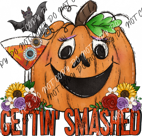 Gettin Smashed Pumpkin Dtf Transfer