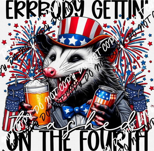 Gettin' Trashed on the Fourth DTF Transfer - We Print U Press DTF Transfers