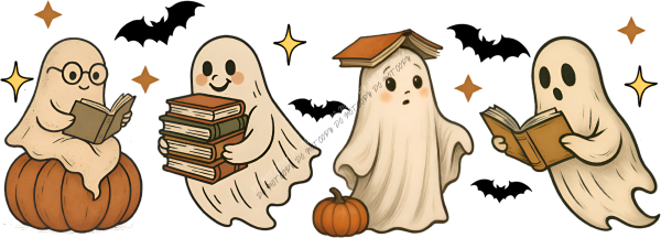 Ghosts and Books DTF Transfer RTP DTF Transfers