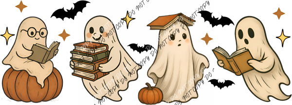 Ghosts and Books DTF Transfer RTP DTF Transfers