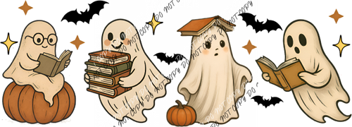 Ghosts and Books DTF Transfer RTP DTF Transfers