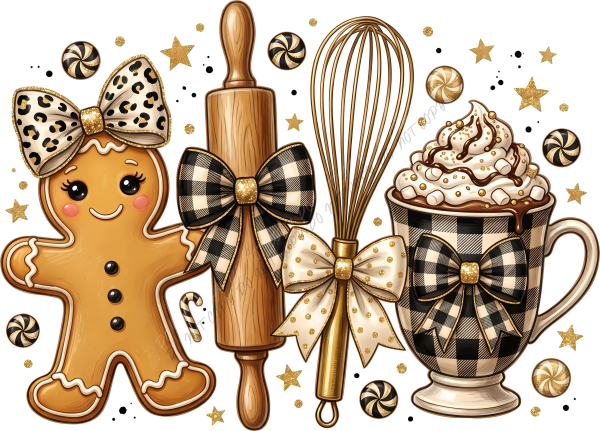 Gingerbread Baking Kitchen DTF Transfer - RTP DTF Transfer