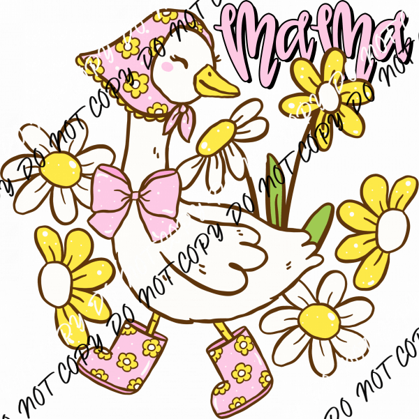 Girl Mama Spring Goose DTF Transfer - We Print U Press DTF Transfers