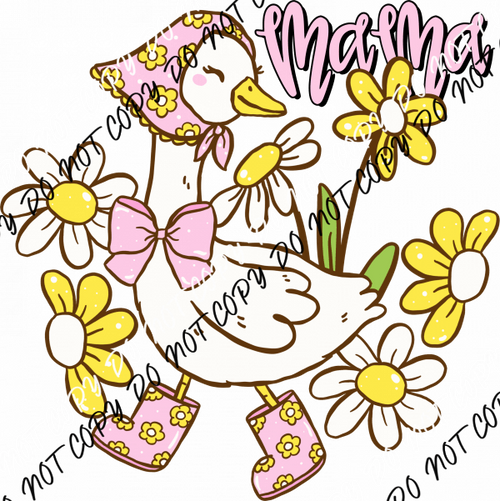 Girl Mama Spring Goose DTF Transfer - We Print U Press DTF Transfers