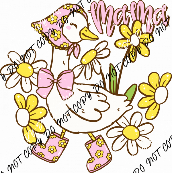 Girl Mama Spring Goose DTF Transfer - We Print U Press DTF Transfers