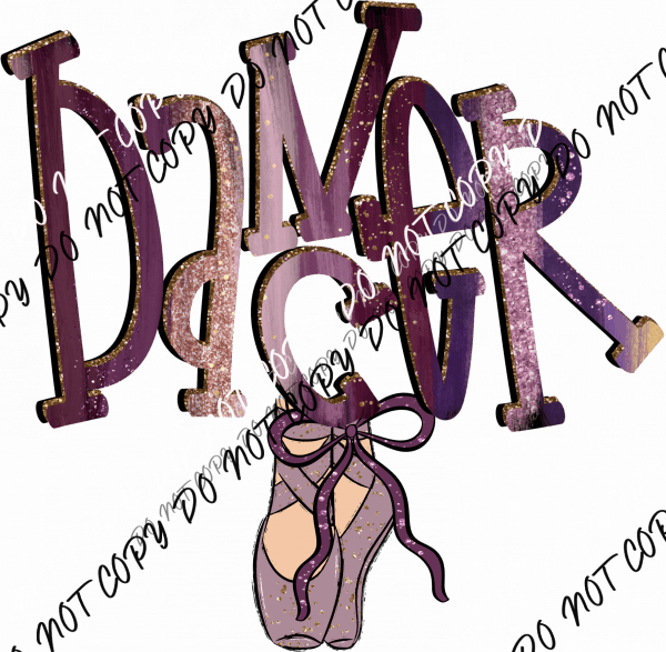 Glitter Dancer Ballerina DTF Transfer - We Print U Press DTF Transfers