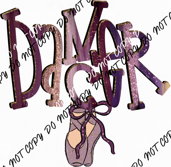 Glitter Dancer Ballerina DTF Transfer - We Print U Press DTF Transfers