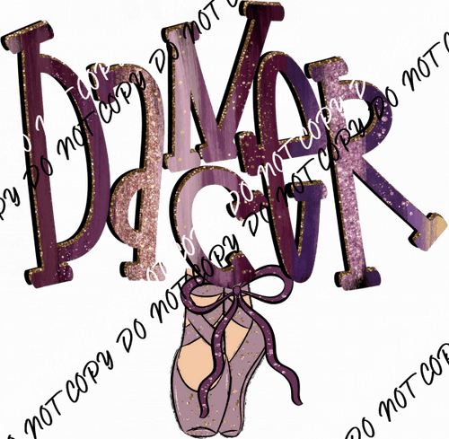 Glitter Dancer Ballerina DTF Transfer - We Print U Press DTF Transfers