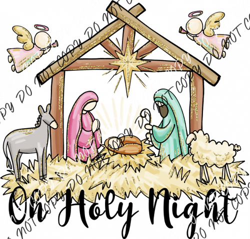 Glitter Nativity Scene DTF Transfer RTP DTF Transfers