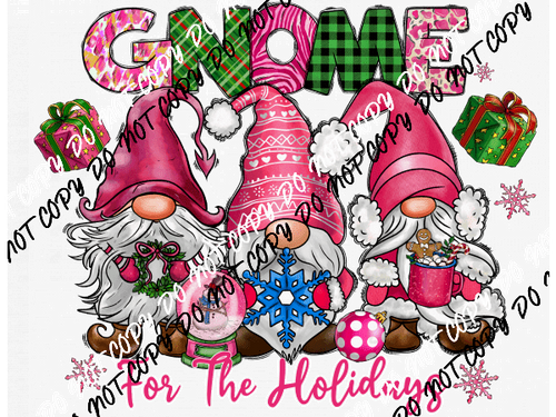 Gnome for the Holidays DTF Transfer - We Print U Press DTF Transfers