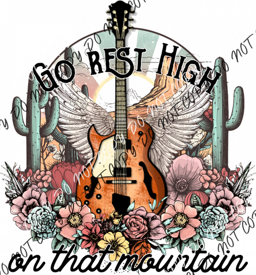 Go Rest High Guitar Scene Dtf Transfer Rtp Transfers