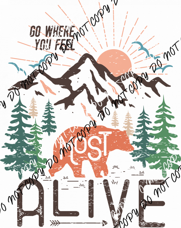 Go Where You Feel Most Alive DTF Transfer - We Print U Press DTF Transfers