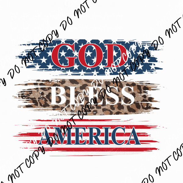 God Bless America DTF Transfer - We Print U Press DTF Transfers