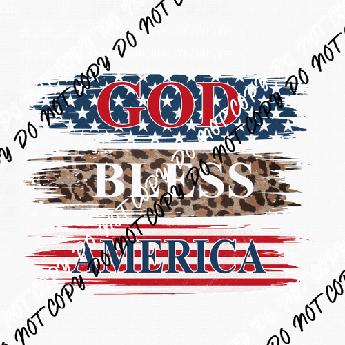 God Bless America DTF Transfer - We Print U Press DTF Transfers