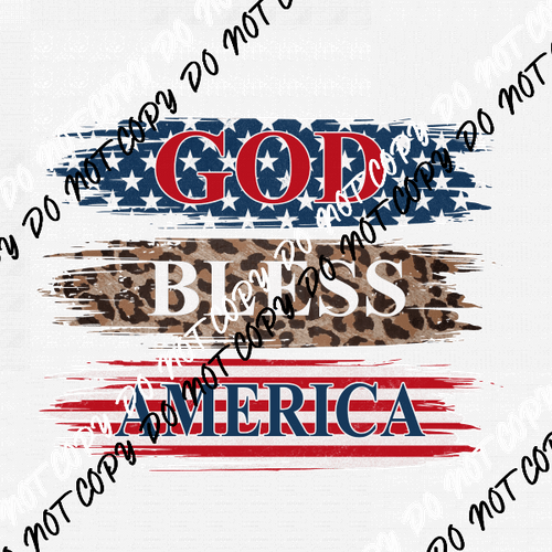 God Bless America DTF Transfer - We Print U Press DTF Transfers