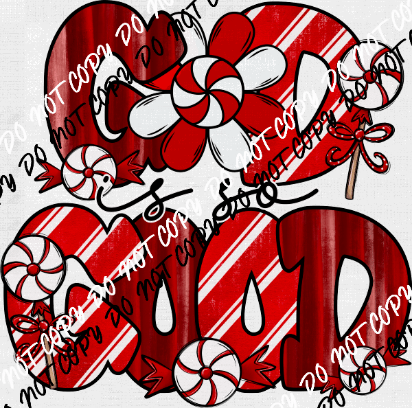 God is So Good Red Stripe DTF Transfer - We Print U Press DTF Transfers