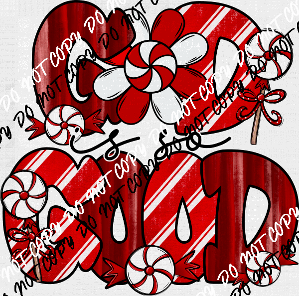 God is So Good Red Stripe DTF Transfer - We Print U Press DTF Transfers