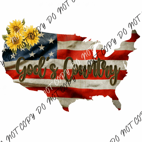 God's Country USA DTF Transfer - We Print U Press DTF Transfers