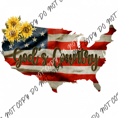 God's Country USA DTF Transfer - We Print U Press DTF Transfers