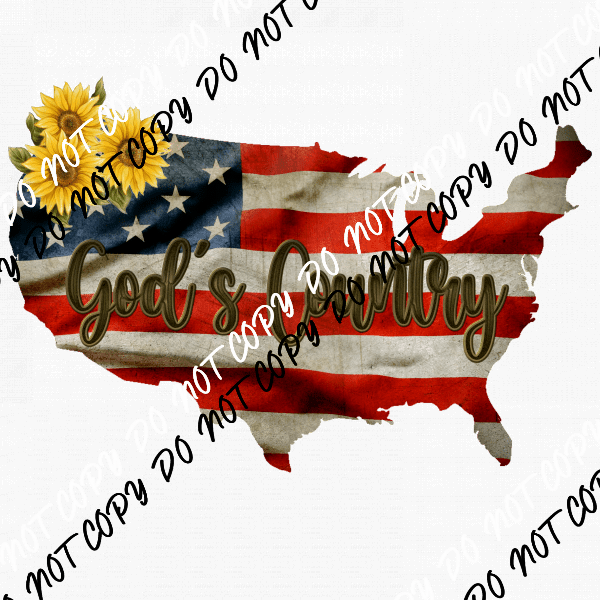 God's Country USA DTF Transfer - We Print U Press DTF Transfers