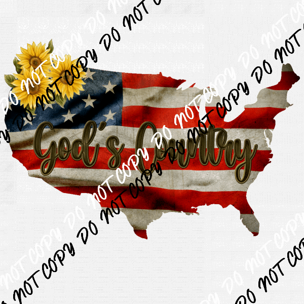 God's Country USA DTF Transfer - We Print U Press DTF Transfers