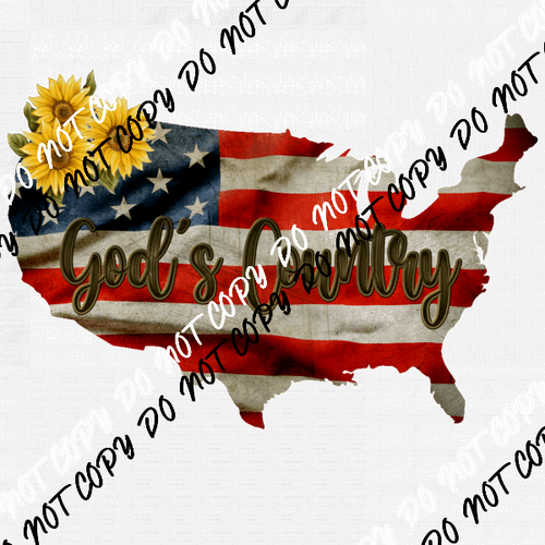 God's Country USA DTF Transfer - We Print U Press DTF Transfers