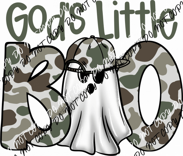 God's Little Boo Camo DTF Transfer - We Print U Press DTF Transfers