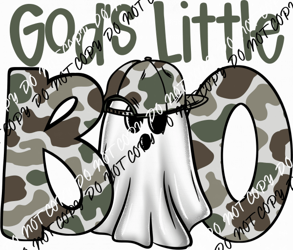 God's Little Boo Camo DTF Transfer - We Print U Press DTF Transfers