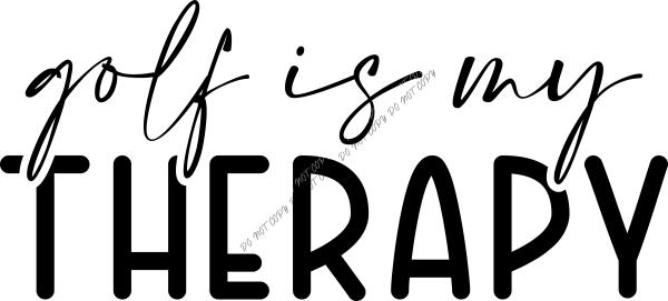 golf is my therapy dtf transfer