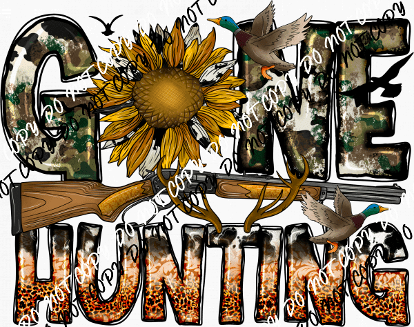 Gone Hunting with Sunflower DTF Transfer - We Print U Press DTF Transfers