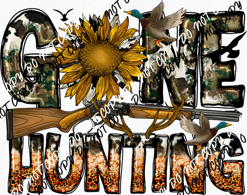 Gone Hunting with Sunflower DTF Transfer - We Print U Press DTF Transfers