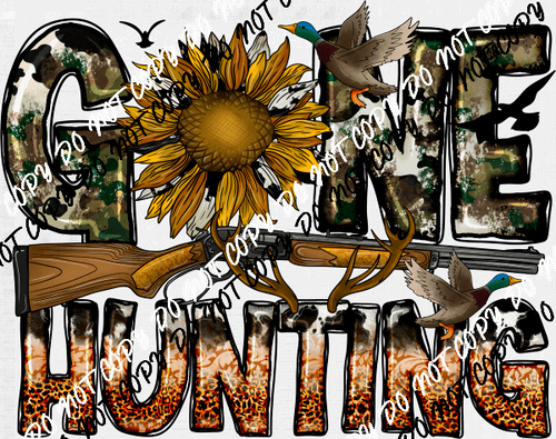 Gone Hunting with Sunflower DTF Transfer - We Print U Press DTF Transfers