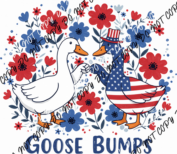 GOOSE BUMPS PATRIOTIC DTF TRANSFER - We Print U Press DTF Transfers