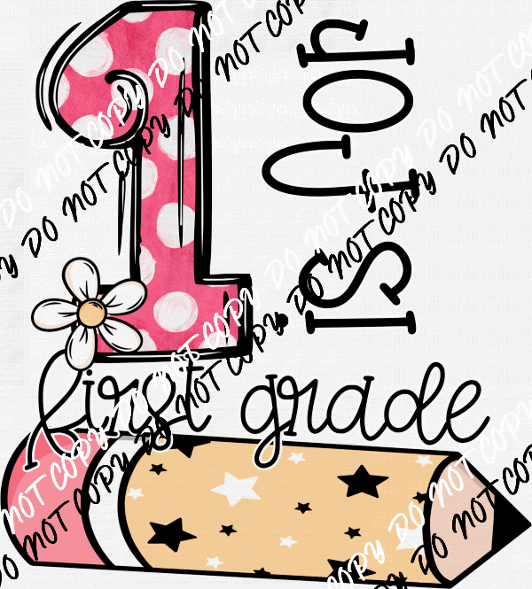 Grade 1 - 5 Pink Polka Dot DTF Transfer (See Grade Options) - We Print U Press DTF Transfers