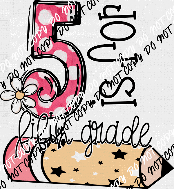 Grade 1 - 5 Pink Polka Dot DTF Transfer (See Grade Options) - We Print U Press DTF Transfers