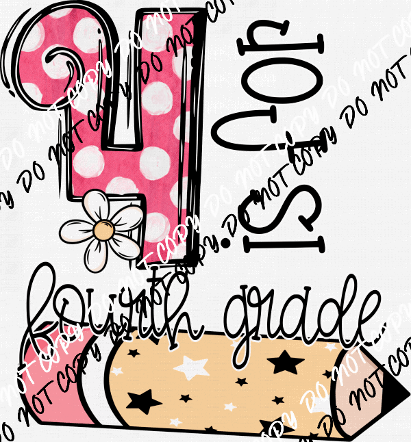 Grade 1 - 5 Pink Polka Dot DTF Transfer (See Grade Options) - We Print U Press DTF Transfers