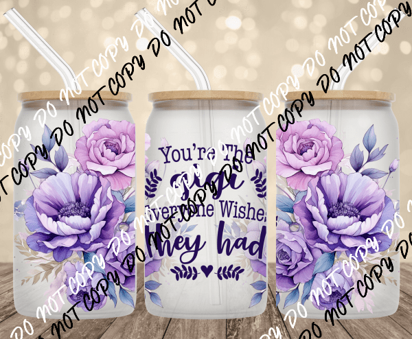 Grandparent UV transfer for 16 oz Glass Can - We Print U Press DTF Transfers