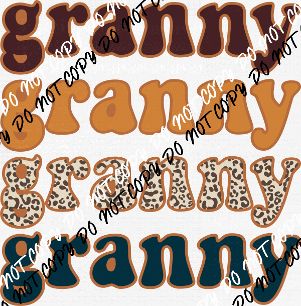 Granny Leopard DTF Transfer - We Print U Press DTF Transfers