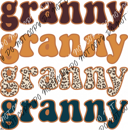 Granny Leopard Dtf Transfer Rtp Transfers