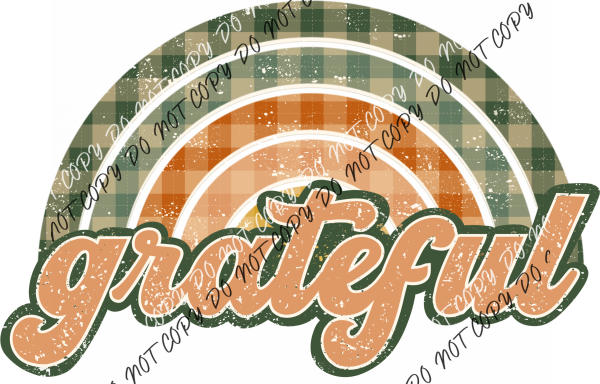 Grateful Distressed Peach Green Rainbow Dtf Transfer Rtp Transfers